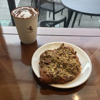 Lumiere Cafe - Pistachio croissant, pistachio donut latte - Coffee & Tea Near Me - Vancouver, British Columbia
