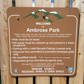 Ambrose Park - Park Rules - Hiking Near Me - Reno, Nevada