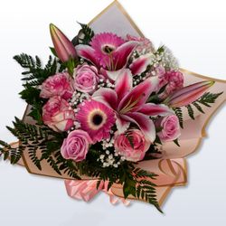 Ron & Alicia Robinson Florist - Pink Petal Symphony Bouquet