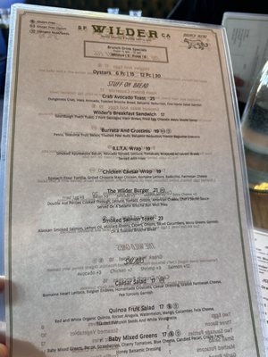 Menu photo 1 Wilder San Francisco, CA Menu photo 1 Wilder San Francisco, CA