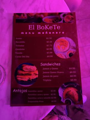 Menu photo 1 El BoKeTe San Juan, PR