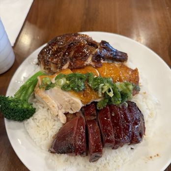 HK B.B.Q. Master - BBQ pork, roast duck, and soya sauce chicken combo plate - Barbeque Near Me - Richmond, British Columbia