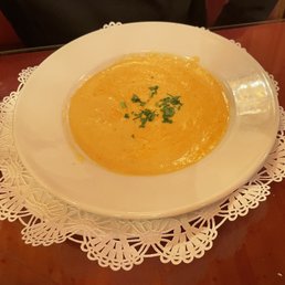 Lobster bisque. Great price, delicious.