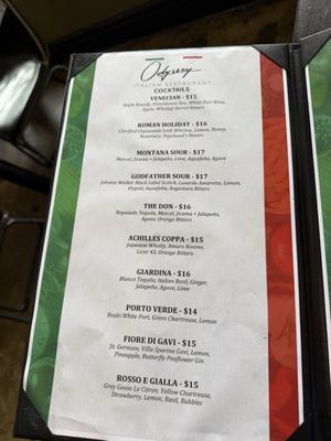 Menu photo 2 Odyssey Italian Restaurant Denver, CO Menu photo 2 Odyssey Italian Restaurant Denver, CO