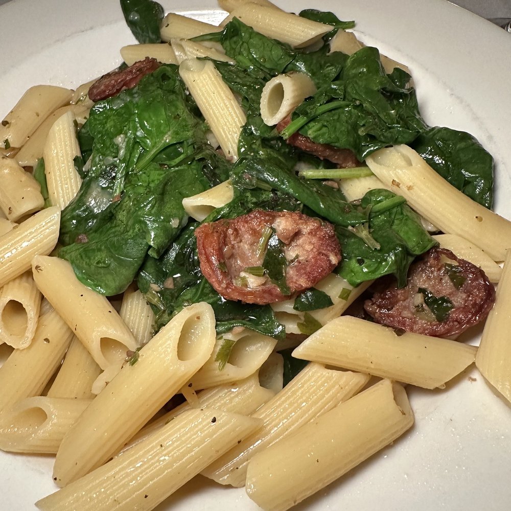 Penne with Fresh Spinach Penne with Fresh Spinach