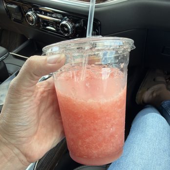 Eden Ice Cream & More - Watermelon smoothie, partially consumed because deliciousness. - Ice Cream & Frozen Yogurt Near Me - Cedartown, Georgia