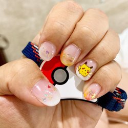 Nails by Maya - Indoor lighting! And my angry chibi pikachu!