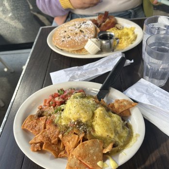 Millie's Cafe - Pasadena - Chilaquiles Benedict and chocolate chip pancakes - Breakfast & Brunch Near Me - Pasadena, California Millie's Cafe - Pasadena - Chilaquiles Benedict and chocolate chip pancakes - Breakfast & Brunch Near Me - Pasadena, California