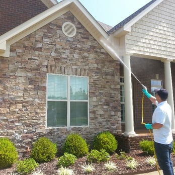 A Plus Pest Control - Treating the Eaves to make sure the bugs don't come back! - Pest Control Near Me - Huntsville, Alabama