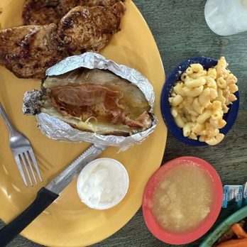 Cookie Jar Cafe - Grilled Chicken, loaded baked potato, Mac & Cheese and apple sauce - Cafes Near Me - Dunlap, Tennessee Cookie Jar Cafe - Grilled Chicken, loaded baked potato, Mac & Cheese and apple sauce - Cafes Near Me - Dunlap, Tennessee