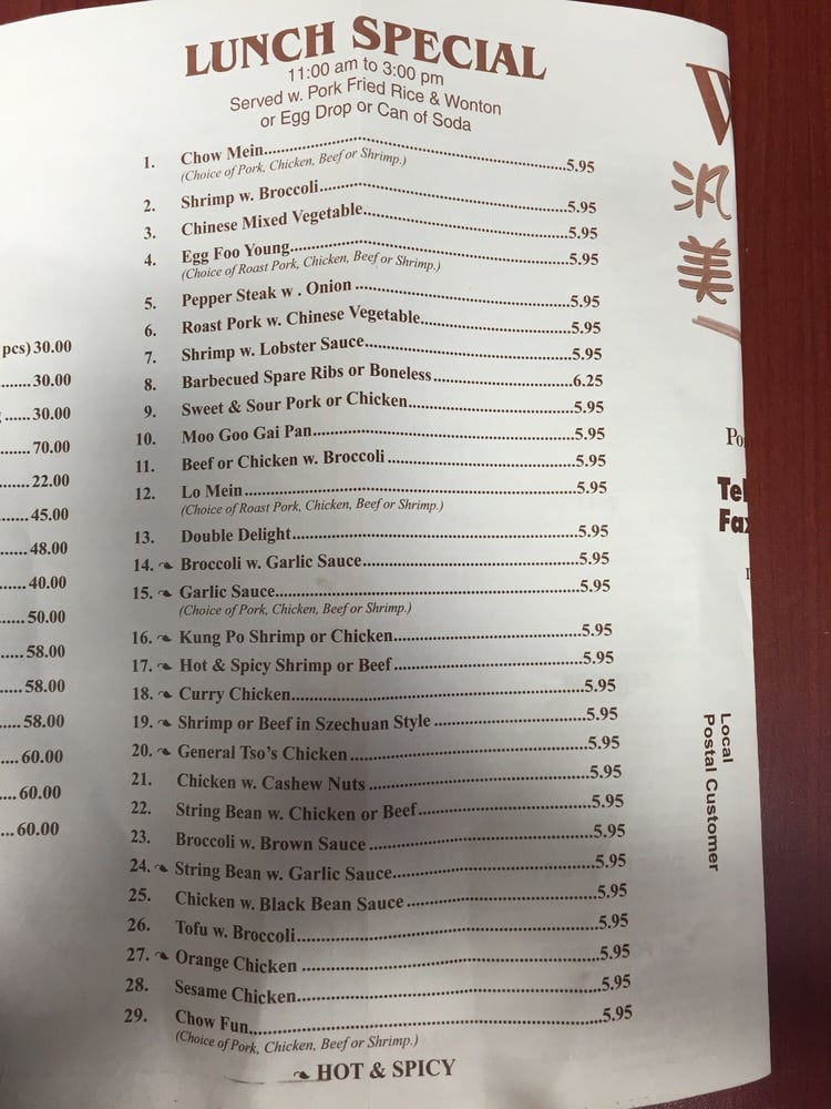 WAH MEI CHINESE RESTAURANT Updated November 2024 20 Reviews 359