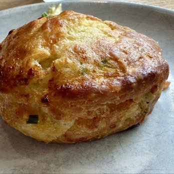 Showroom - The cheddar chive biscuit. So, delectable! - New American Near Me - Frederick, Maryland