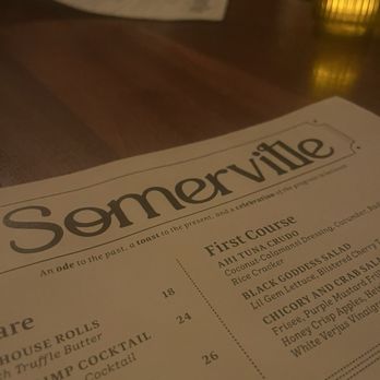 Somerville - Menu - Steakhouses Near Me - Los Angeles, California