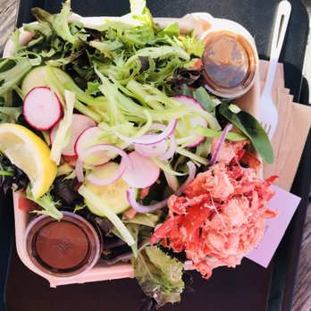 Captain Jack's Roadside Shack - Lobster Salad with Mixed Green Salad - Seafood Near Me - Easthampton, Massachusetts Captain Jack's Roadside Shack - Lobster Salad with Mixed Green Salad - Seafood Near Me - Easthampton, Massachusetts