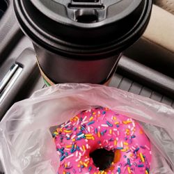 7-Eleven - Free Doughnut Ring w/purchase of a Large (pictured) or XL Coffee. Channeling my inner Homer Simpson, mMmMMm, dough-nut...