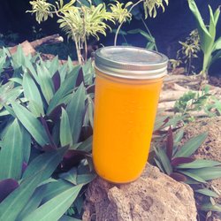 Flora Freeauf LAc, DACM - Dakine Hands Acupuncture - Anti-inflammatory enhanced Turmeric tonic made seasonally for patients! Yu Jin GOLD!