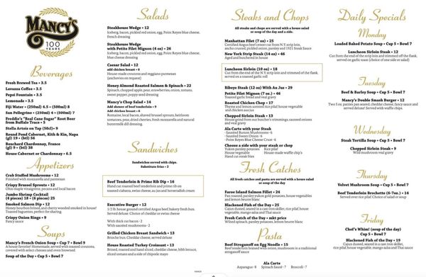 Menu photo 2 Mancy's Steaks Toledo, OH Menu photo 2 Mancy's Steaks Toledo, OH
