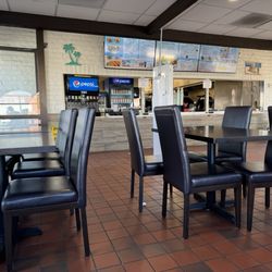 Inside of the restaurant.