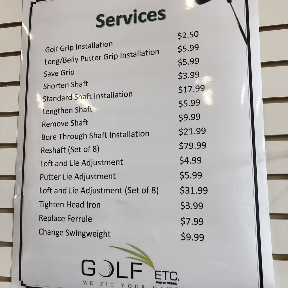 Golf Etc Ponte Vedra - Price list - Golf Near Me - Ponte Vedra, Florida Golf Etc Ponte Vedra - Price list - Golf Near Me - Ponte Vedra, Florida