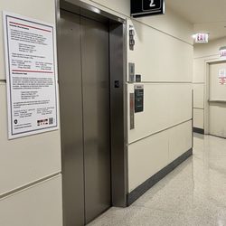 Midway Airport Chapel - The elevator to the Mezzanine level which is the Chapel