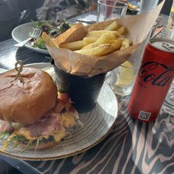 Gourmet Food Parlour - Irish beef burger, rustic fries and Coke Zero