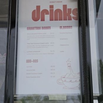 Donut Vision - Drinks Menu - Food Trucks Near Me - Santa Fe, New Mexico