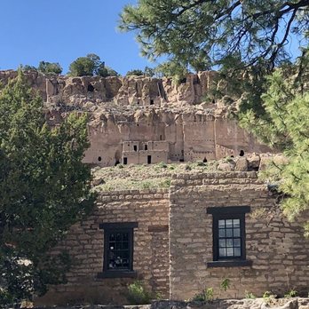 Puye Cliff Dwellings - Looking up at the cliff dwellings - Tours Near Me - Espanola, New Mexico Puye Cliff Dwellings - Looking up at the cliff dwellings - Tours Near Me - Espanola, New Mexico