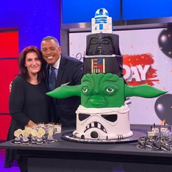 Roobina's Cake - Celebrating Chris Schauble's 50th Birthday The KTLA5 Anchor with Roobina's Cake