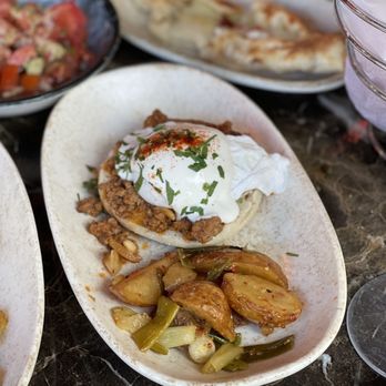 Agora DC - Kiymali Eggs Benedict - Mediterranean Near Me - Washington, DC, District of Columbia