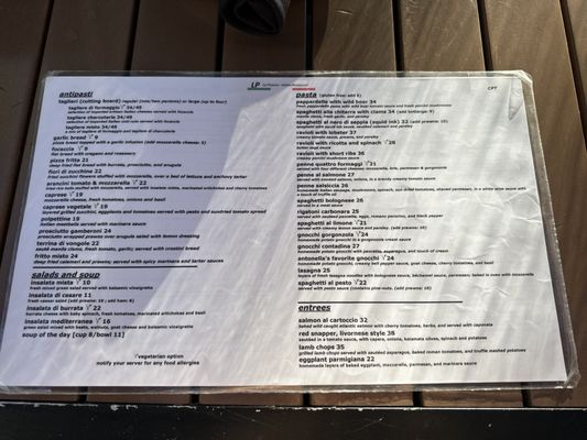 Menu photo 5 La Pizzeria Cupertino Cupertino, CA