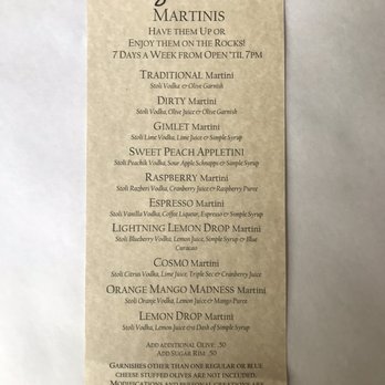 Bernini - $3 Martini Menu - Italian Near Me - Tampa, Florida Bernini - $3 Martini Menu - Italian Near Me - Tampa, Florida