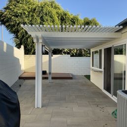 Pavers, pergola, deck and fire pit Pavers, pergola, deck and fire pit