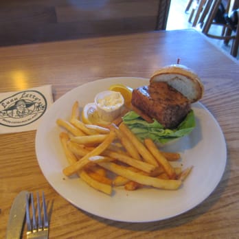 Luau Larry's - Seared Ahi Sandwich -nice brick of blackened fresh ahi tuna seared very rare - New American Near Me - Avalon, California Luau Larry's - Seared Ahi Sandwich -nice brick of blackened fresh ahi tuna seared very rare - New American Near Me - Avalon, California