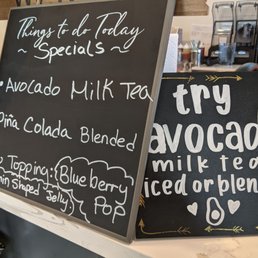 Cash register blackboards regarding the specials