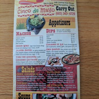 Cinco’s Cantina - Menu - Mexican Near Me - Dover, New Hampshire Cinco’s Cantina - Menu - Mexican Near Me - Dover, New Hampshire