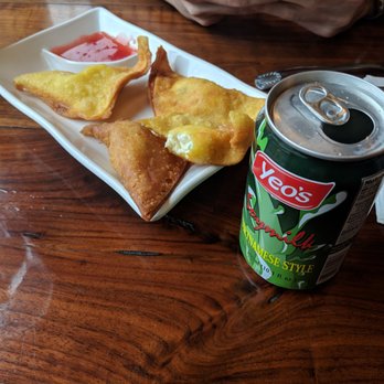 Wok N Roll - Crab rangoons and soy milk - Chinese Near Me - Ames, Iowa