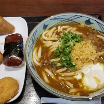 Marugame Udon - Udon (egg added on) with a few snacks for an afternoon meal. - Japanese Near Me - Honolulu, Hawaii Marugame Udon - Udon (egg added on) with a few snacks for an afternoon meal. - Japanese Near Me - Honolulu, Hawaii