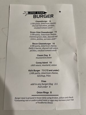 Lone Star Burger Bar by null