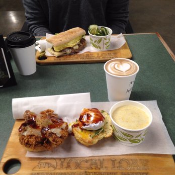 Local Loaf - Chicken & the egg paired with a mocha latte from Not Just Coffee - Bakeries Near Me - Charlotte, North Carolina Local Loaf - Chicken & the egg paired with a mocha latte from Not Just Coffee - Bakeries Near Me - Charlotte, North Carolina