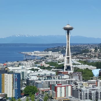 Space Needle - Space needle,cascades,puget sound as seen from my apartment cirrus - Landmarks & Historical Buildings Near Me - Seattle, Washington Space Needle - Space needle,cascades,puget sound as seen from my apartment cirrus - Landmarks & Historical Buildings Near Me - Seattle, Washington