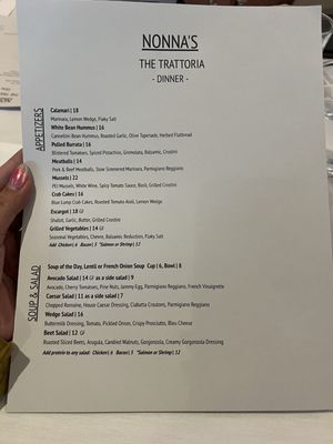 Menu photo 2 Nonna's The Trattoria Ada, MI Menu photo 2 Nonna's The Trattoria Ada, MI