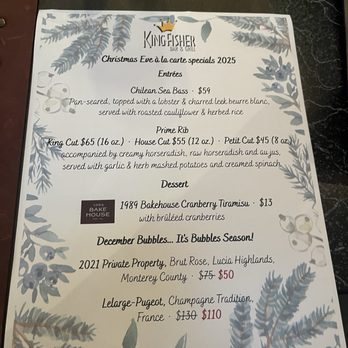 KingFisher Bar & Grill - Christmas Eve Menu - Seafood Near Me - Tucson, Arizona KingFisher Bar & Grill - Christmas Eve Menu - Seafood Near Me - Tucson, Arizona
