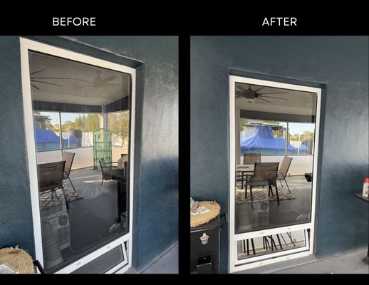 Outside only in Cape Coral home - “My windows hadn’t been cleaned in a while, and the difference was night and day. Glass, tracks, and screens all looked great. They were respectful of the property, worked efficiently, and left everything spotless when they finished.”

The difference is night and day.