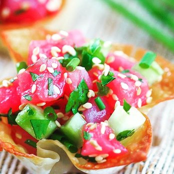 Gold Coast Catering - Ahi tuna cups - Caterers Near Me - Fullerton, California Gold Coast Catering - Ahi tuna cups - Caterers Near Me - Fullerton, California