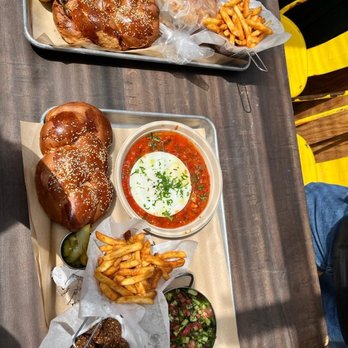 Hummus Bodega - Shakshuka, israeli salad, french fries, falafel, chala - Kosher Near Me - San Francisco, California Hummus Bodega - Shakshuka, israeli salad, french fries, falafel, chala - Kosher Near Me - San Francisco, California