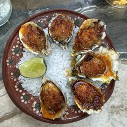 Baked oysters