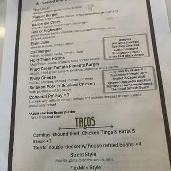 The Local - Bar menu - Bars Near Me - Vestavia Hills, Alabama The Local - Bar menu - Bars Near Me - Vestavia Hills, Alabama