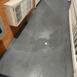 Walk way with water all on it Walk way with water all on it