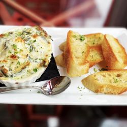 The Cafe on Hawk Creek - Spinach Artichoke Dip - absolutely delish!