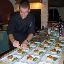 Justus' Fine Foods - Chef/proprietor Jason Taylor busy at work.